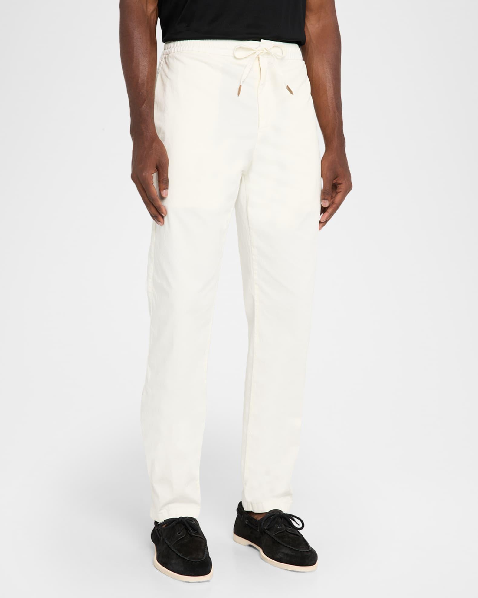 Men's Cotton-Stretch Straight Fit Drawstring Pants Product Image