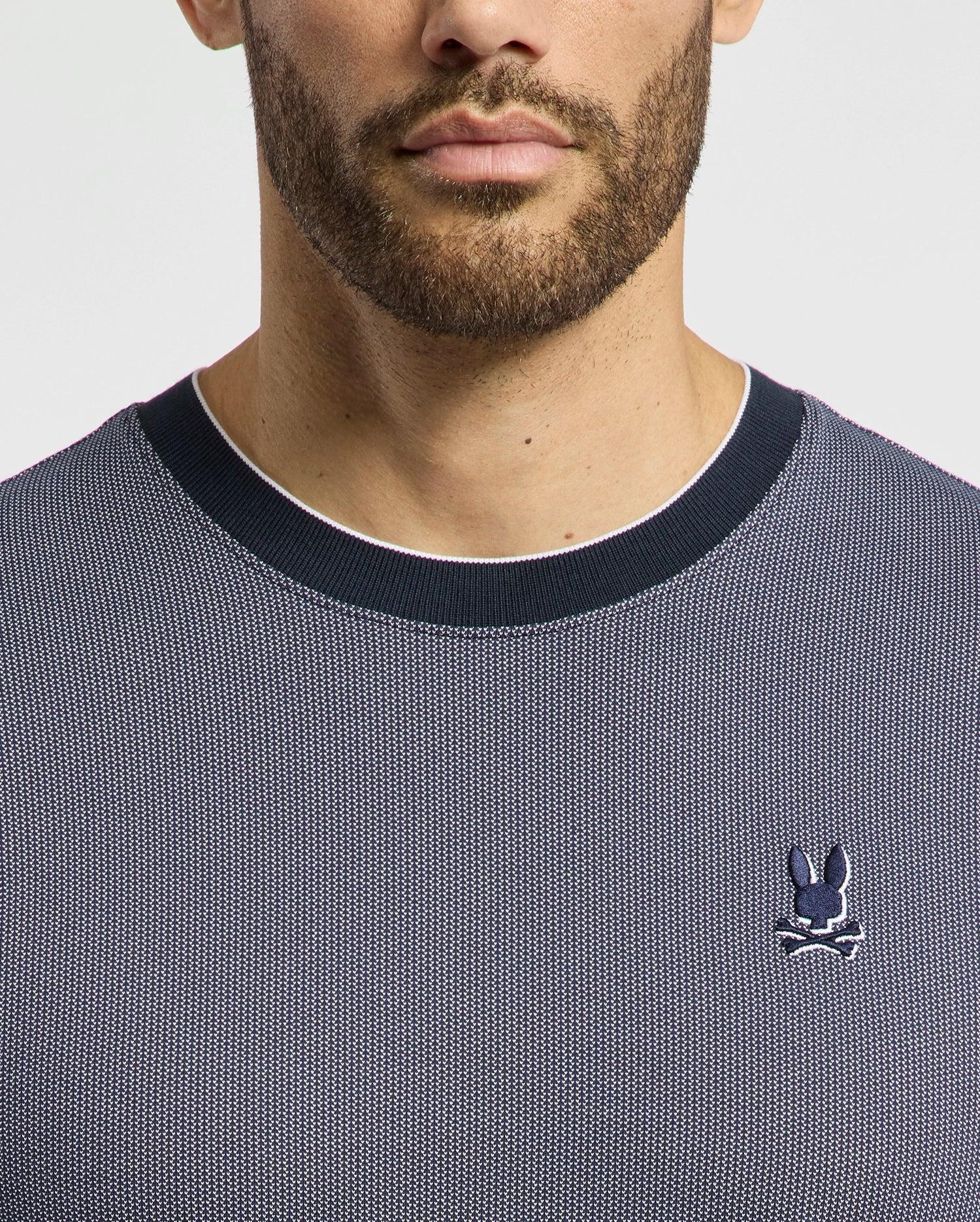 Men's Mackay Jacquard Fashion Tee 419 EVENING BLUE / L Product Image