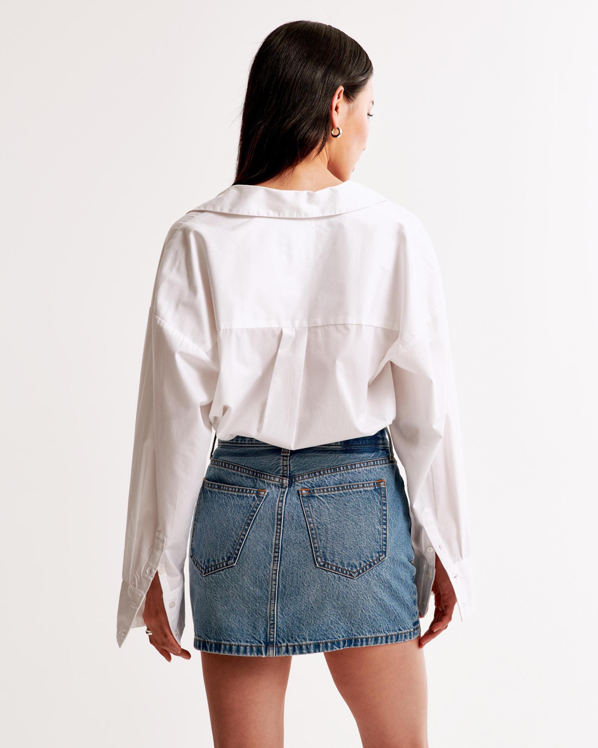 Denim Studded Mini Skirt Product Image