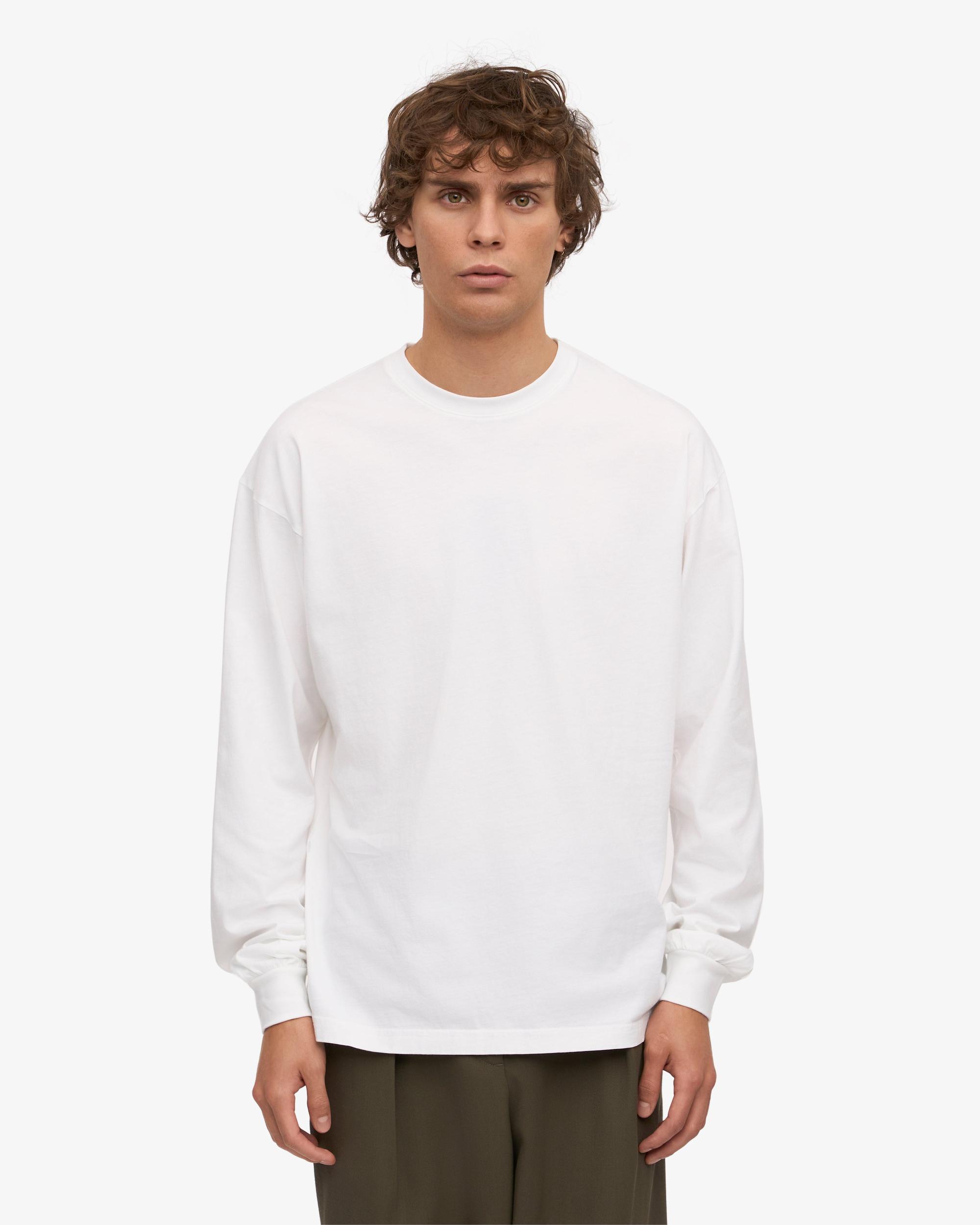Oversized Organic LS T-Shirt - Optical White Product Image