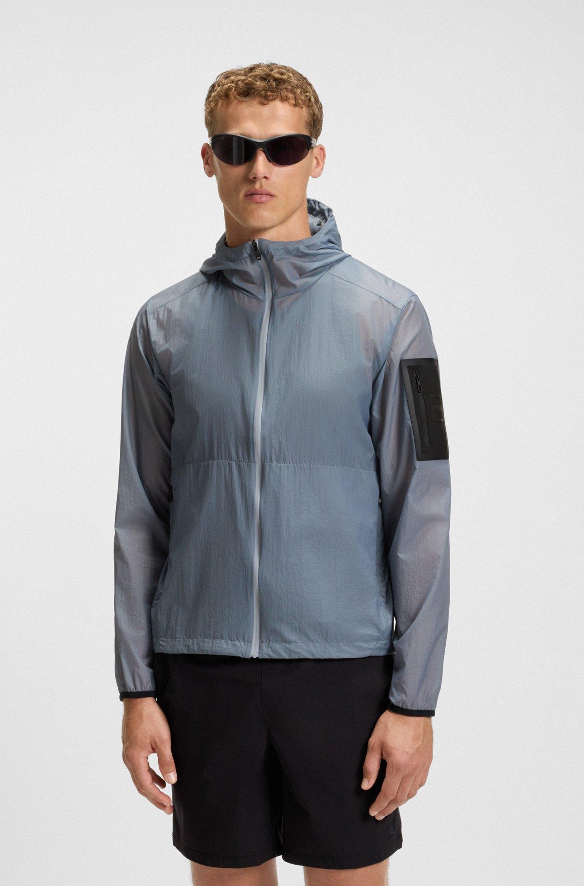 BOSS - Packable water-repellent jacket in lightweight ripstop fabric - Dark Grey Product Image
