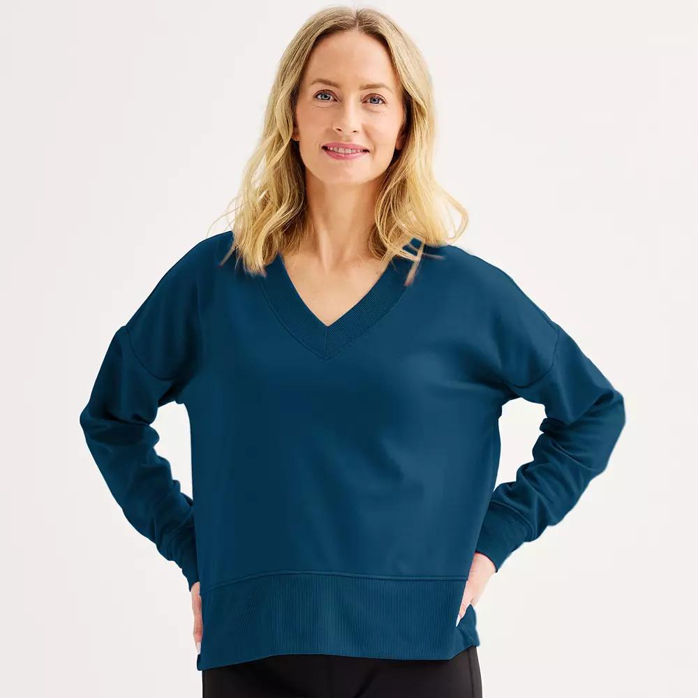 Womens Tek Gear Stretch Fleece V-Neck Pullover Product Image