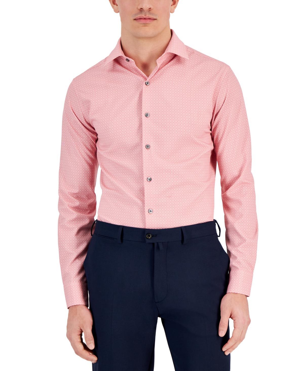 Alfani Mens Slim-Fit 4-Way Stretch Medallion Dress Shirt, Created for Macys Product Image