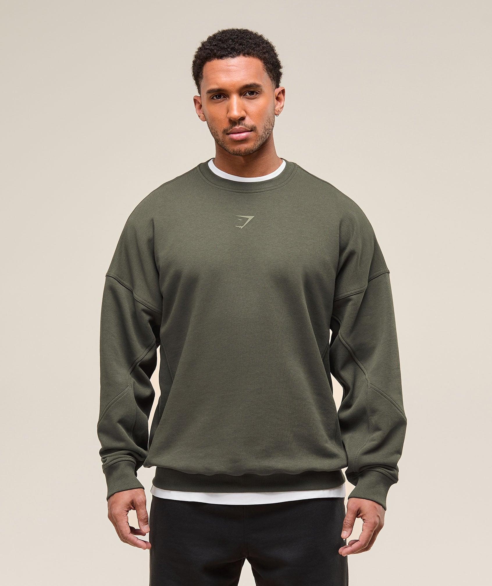 Gymshark Power Crew - Strength Green Male Product Image