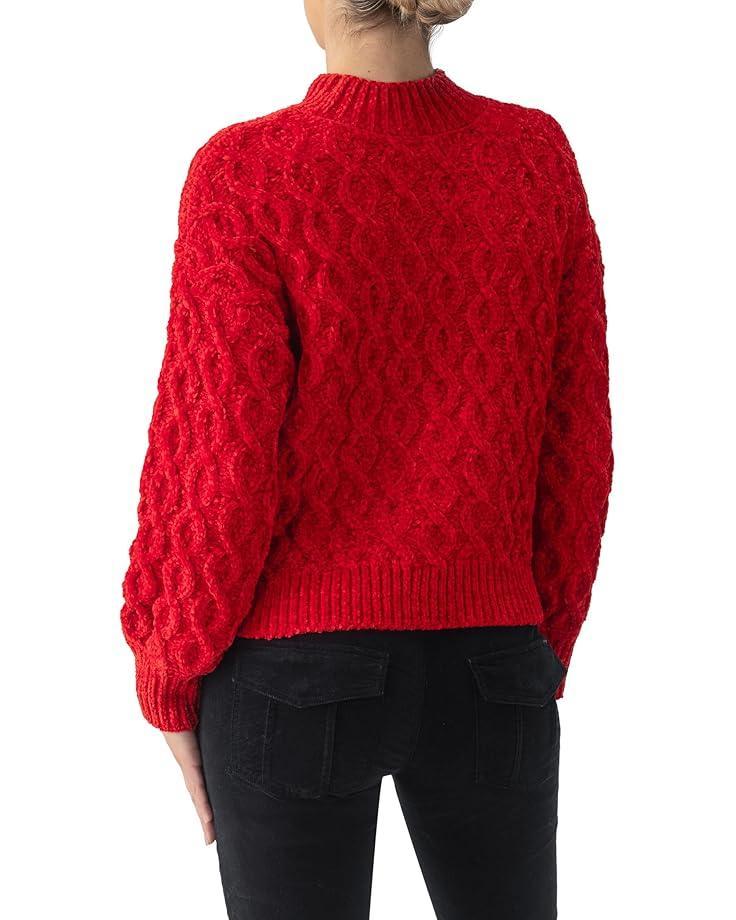Sporty Stripe Mock Sweater Product Image