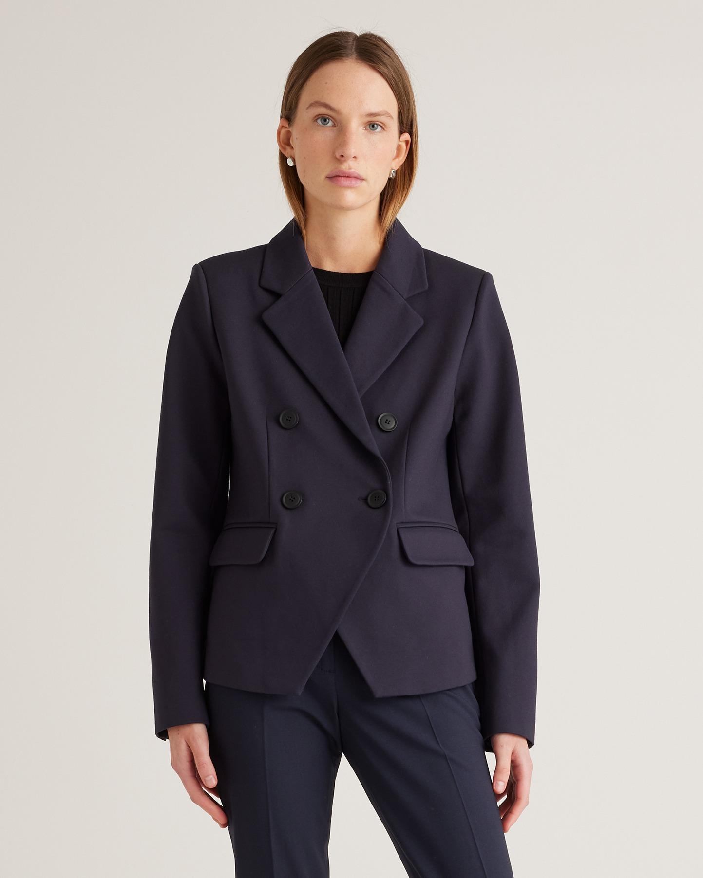 Quince | Women's Ultra-Stretch Ponte Double Breasted Blazer Rayon Product Image
