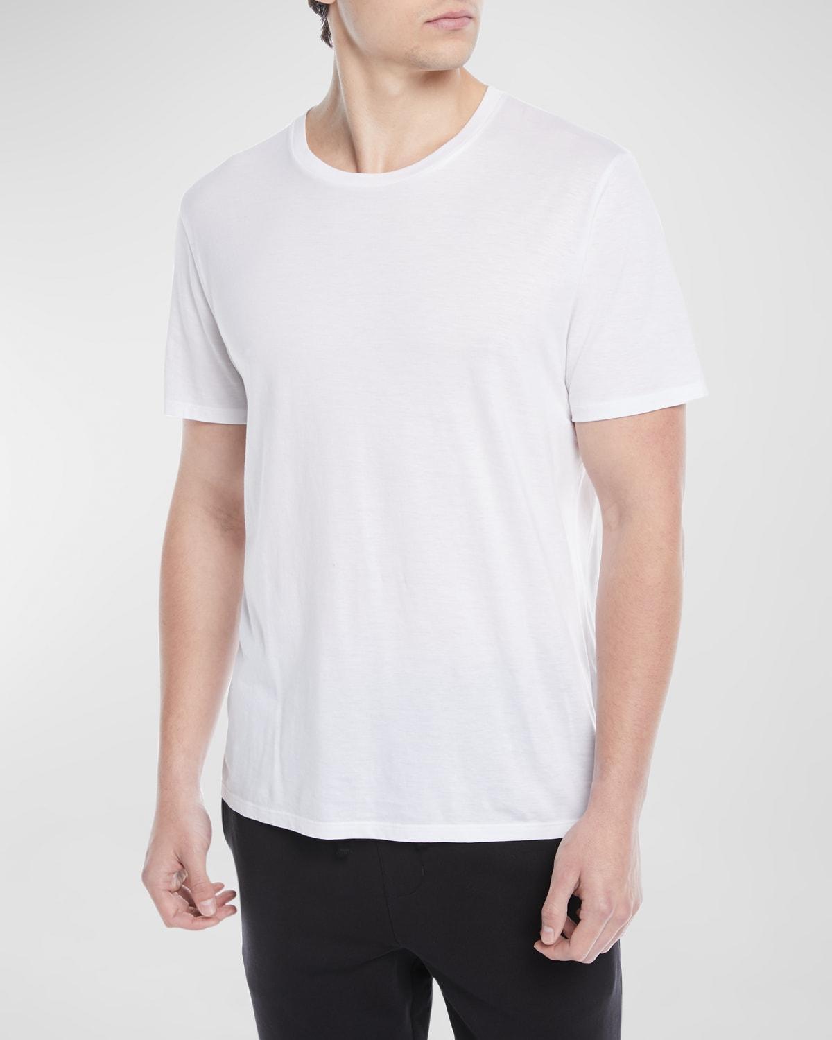 Mens Short-Sleeve Pima Crewneck Jersey T-Shirt, Black Product Image