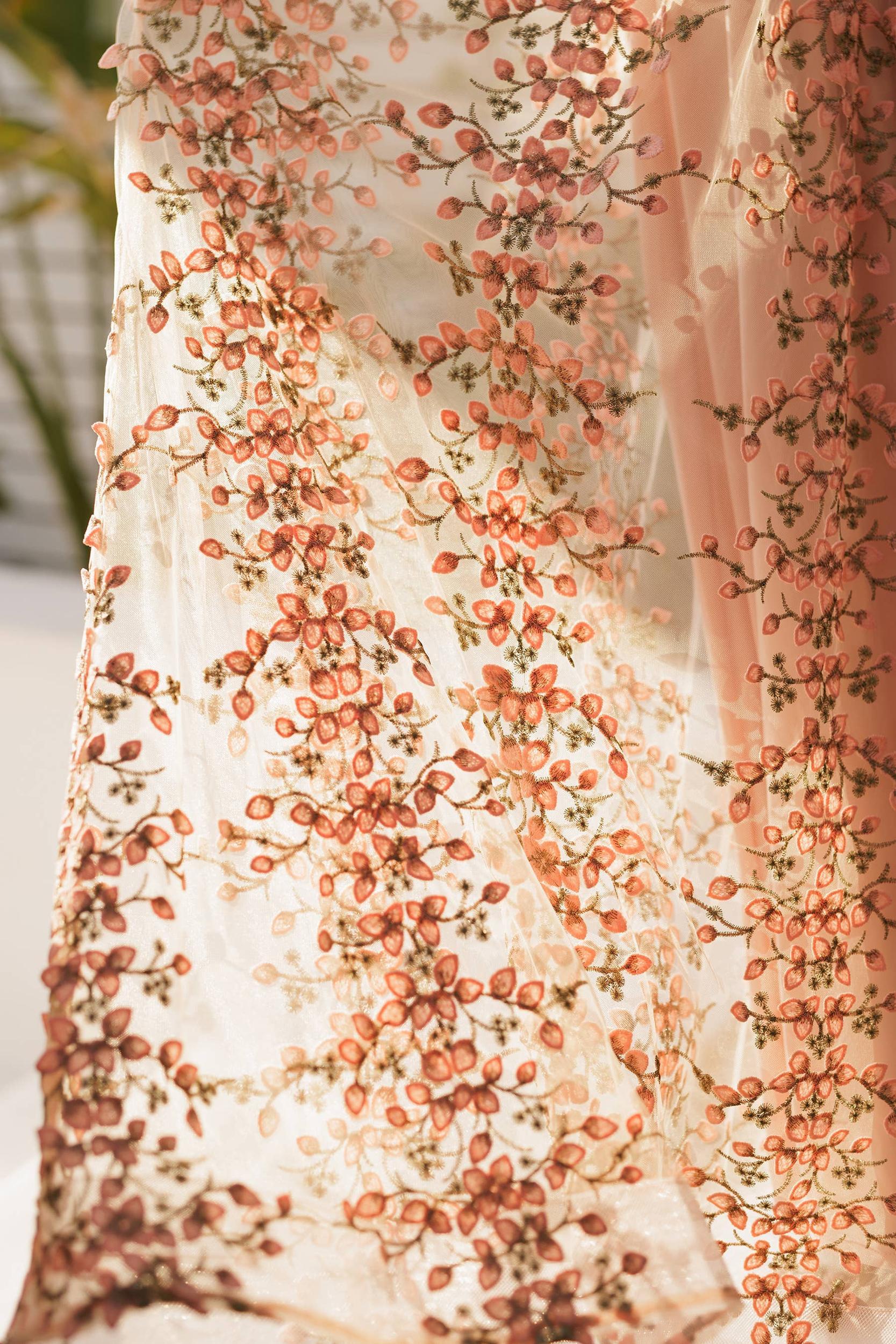 Embroidered Floral Lace Maxi Dress Product Image