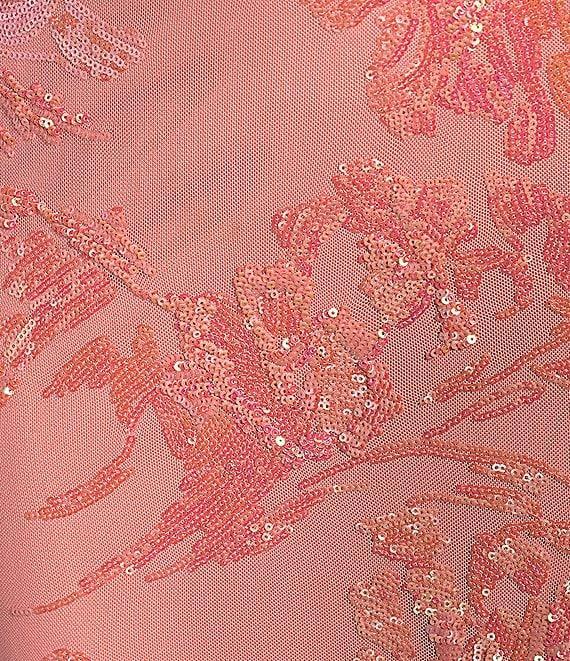 Honey and Rosie Floral Sequin Spaghetti Strap V-Neck Dress Product Image