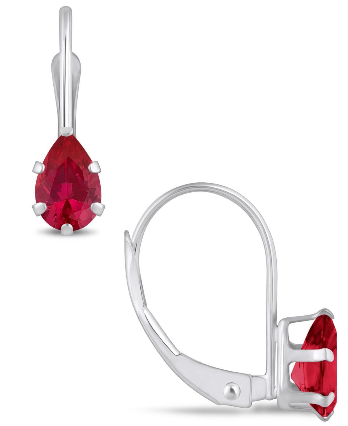 Celebration Gems 10k Gold Pear Shape Amethyst Leverback Earrings, Womens Product Image