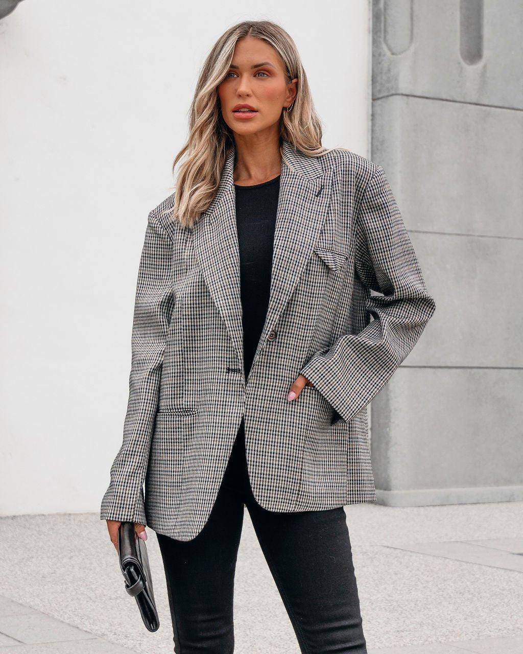 Muse By Magnolia Oversized Plaid Blazer - FINAL SALE Product Image