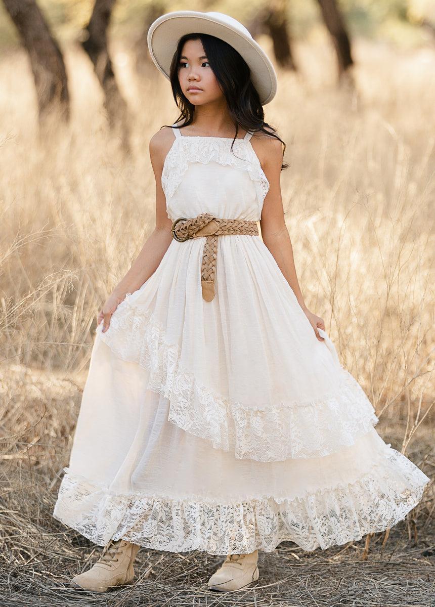 Siti Dress in Cream Girls Product Image