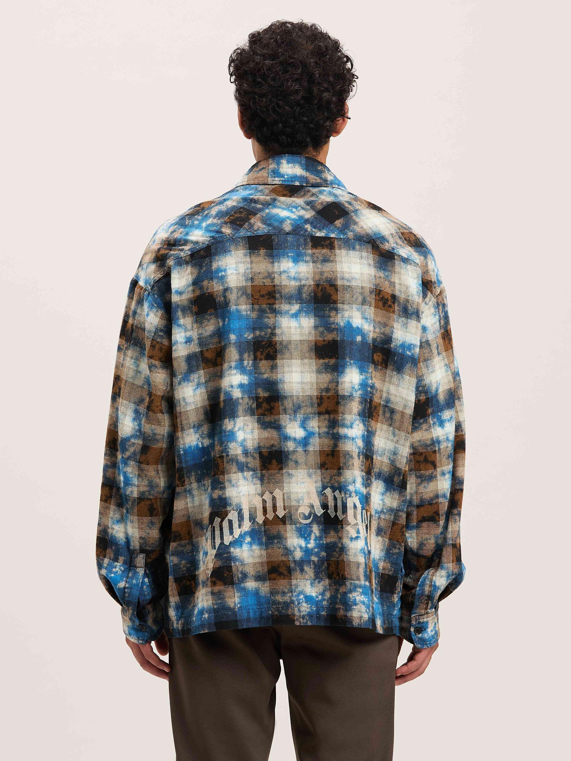 CURVED LOGO CHECK SHIRT LS LIGHT BLUE - Product Image
