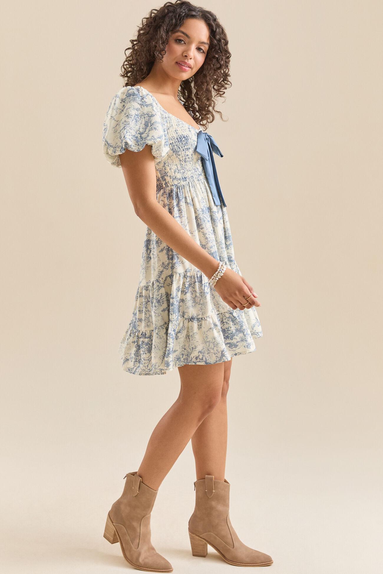 Darah Toile Bow Dress Product Image