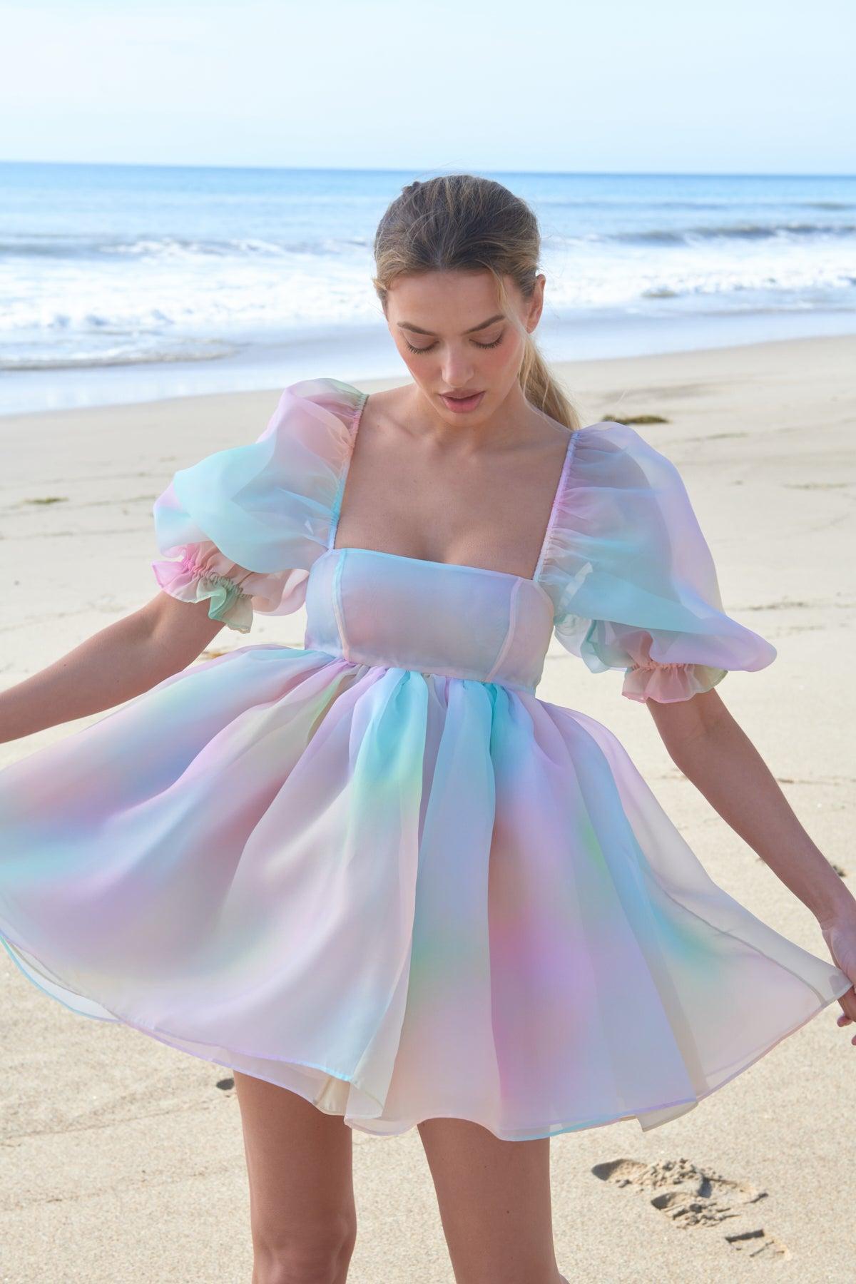 The Rainbow Puff Dress Product Image