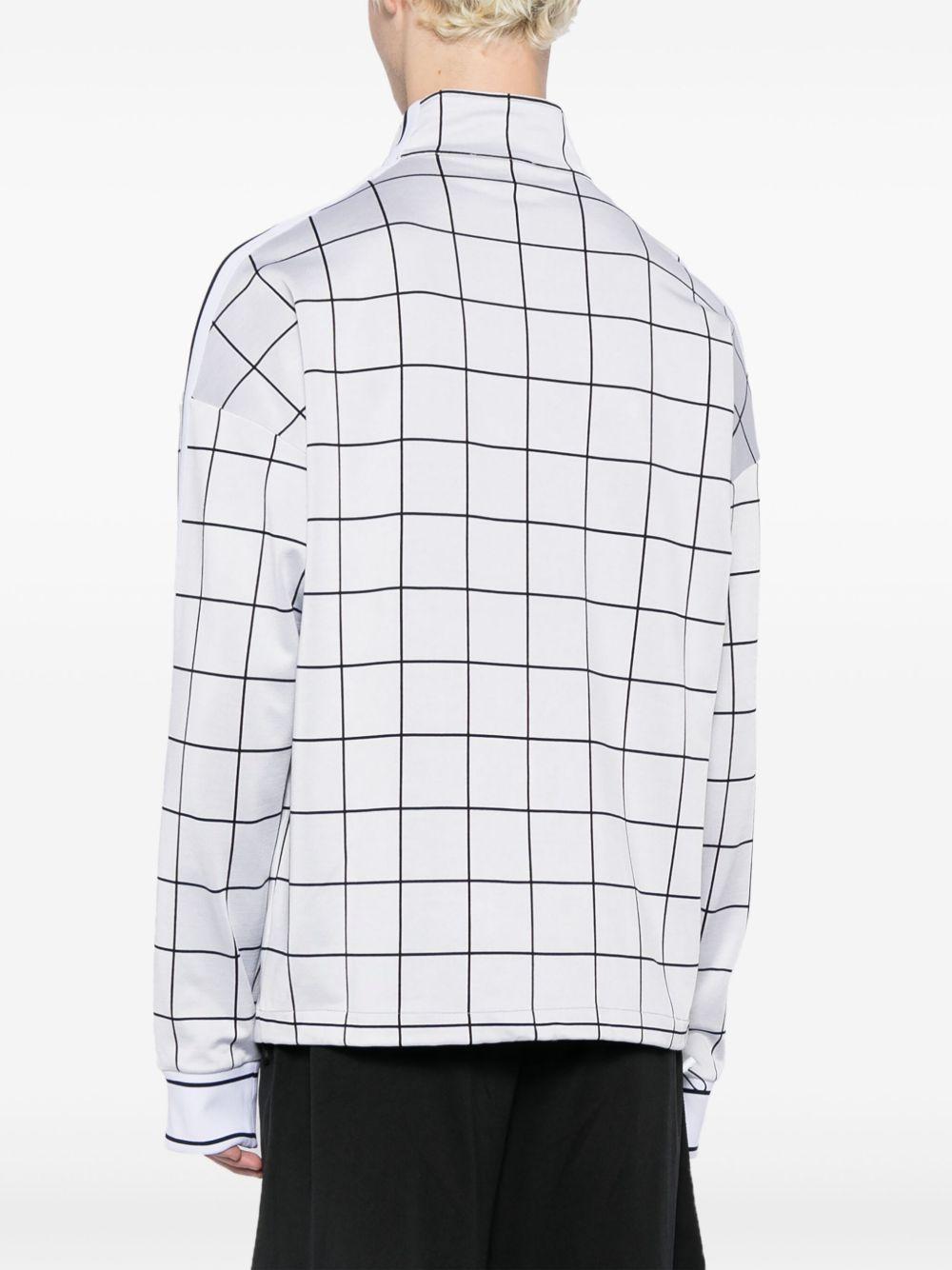 logo-print checked jacket Product Image