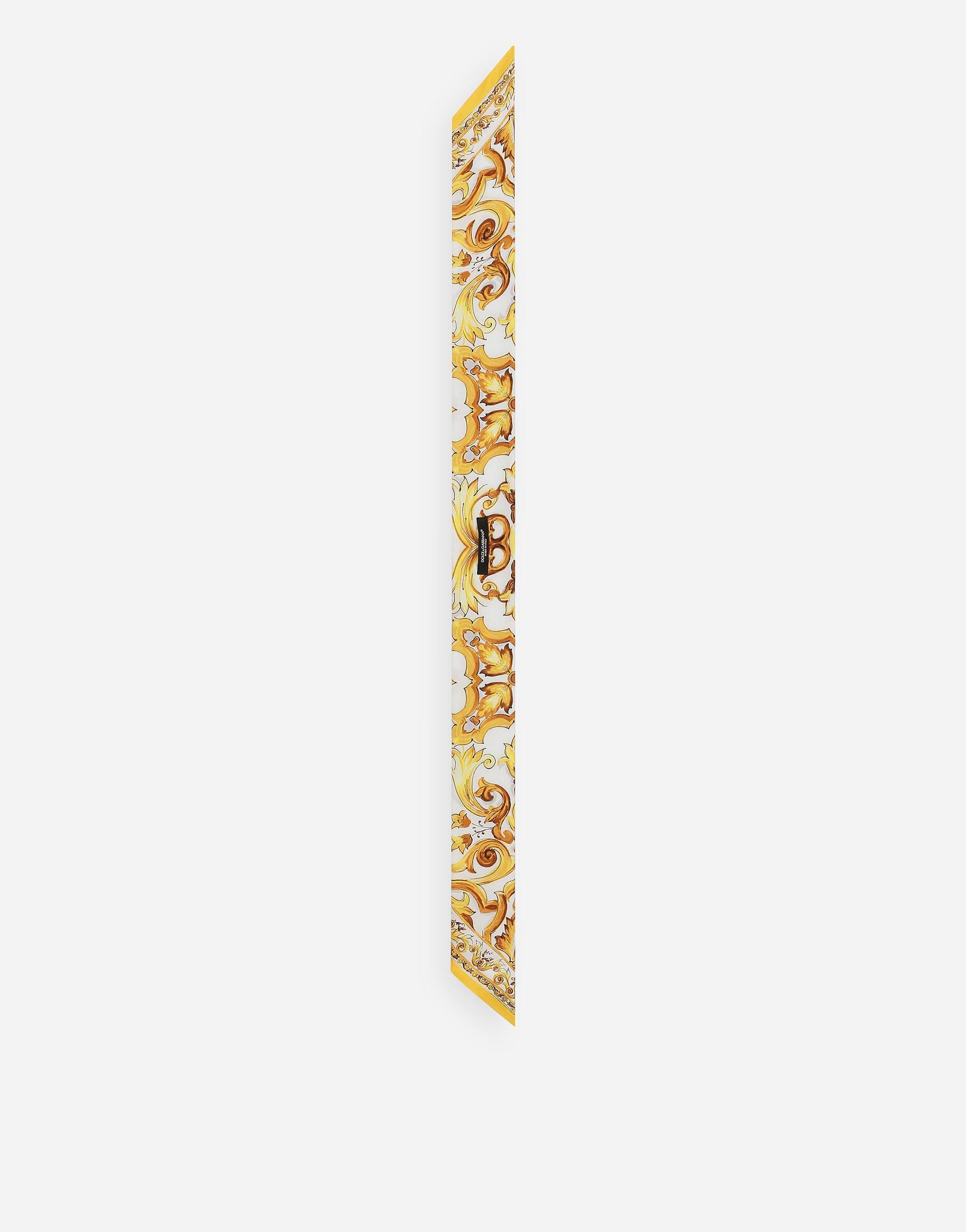 DOLCE & GABBANA Majolica-print Silk Twill Headscarf (6x100) Product Image