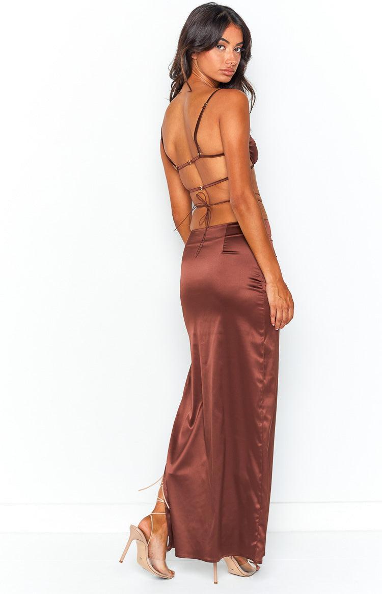 Gigi Brown Maxi Skirt Product Image