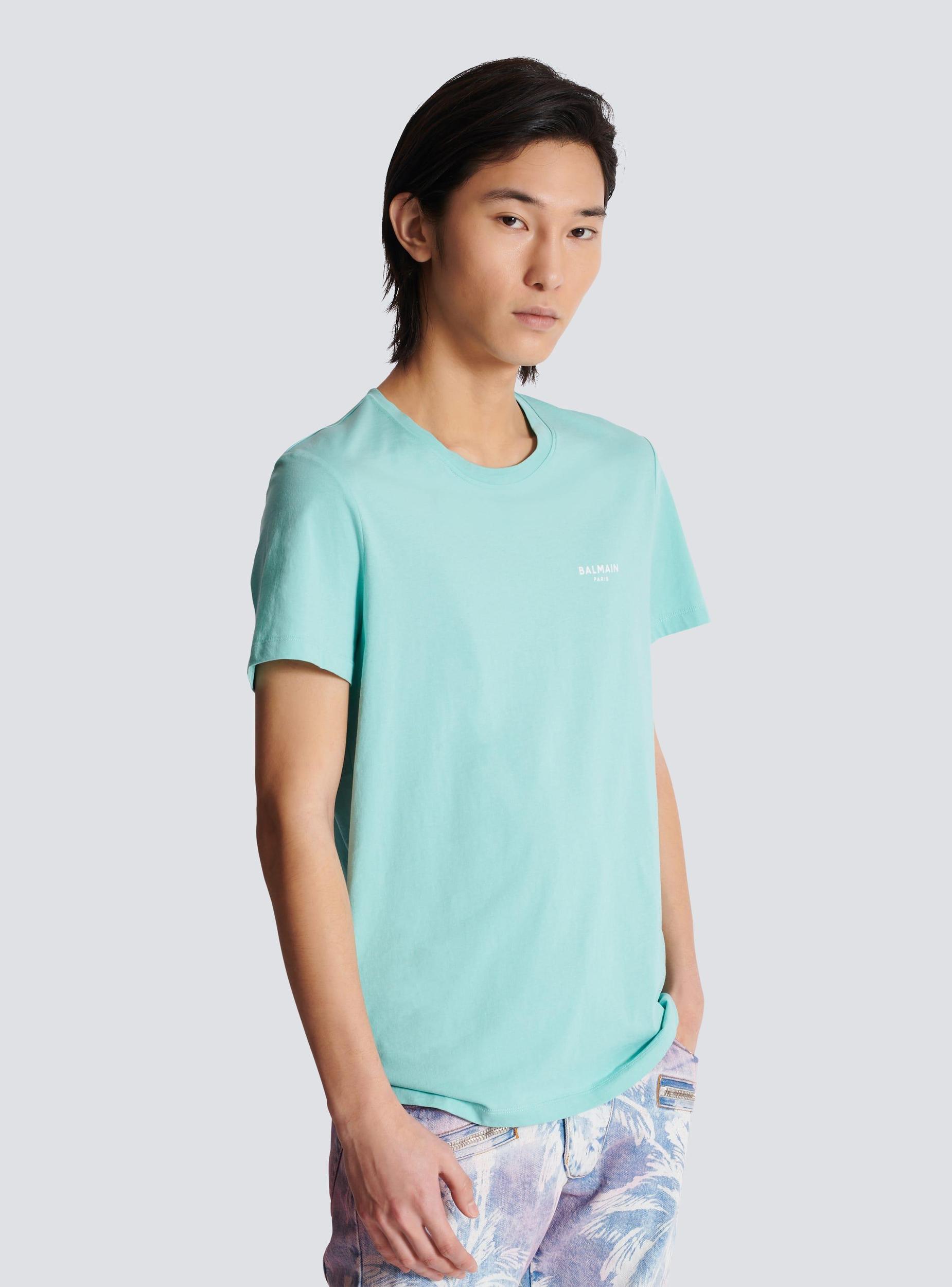 Balmain Paris flocked short-sleeved T-shirt Product Image