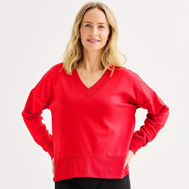 Womens Tek Gear Stretch Fleece V-Neck Pullover Product Image