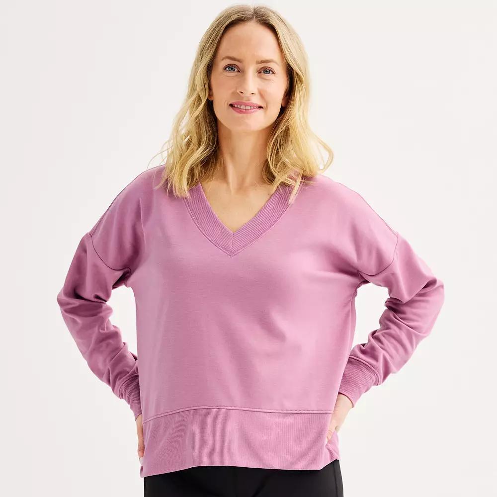 Womens Tek Gear Stretch Fleece V-Neck Pullover Product Image