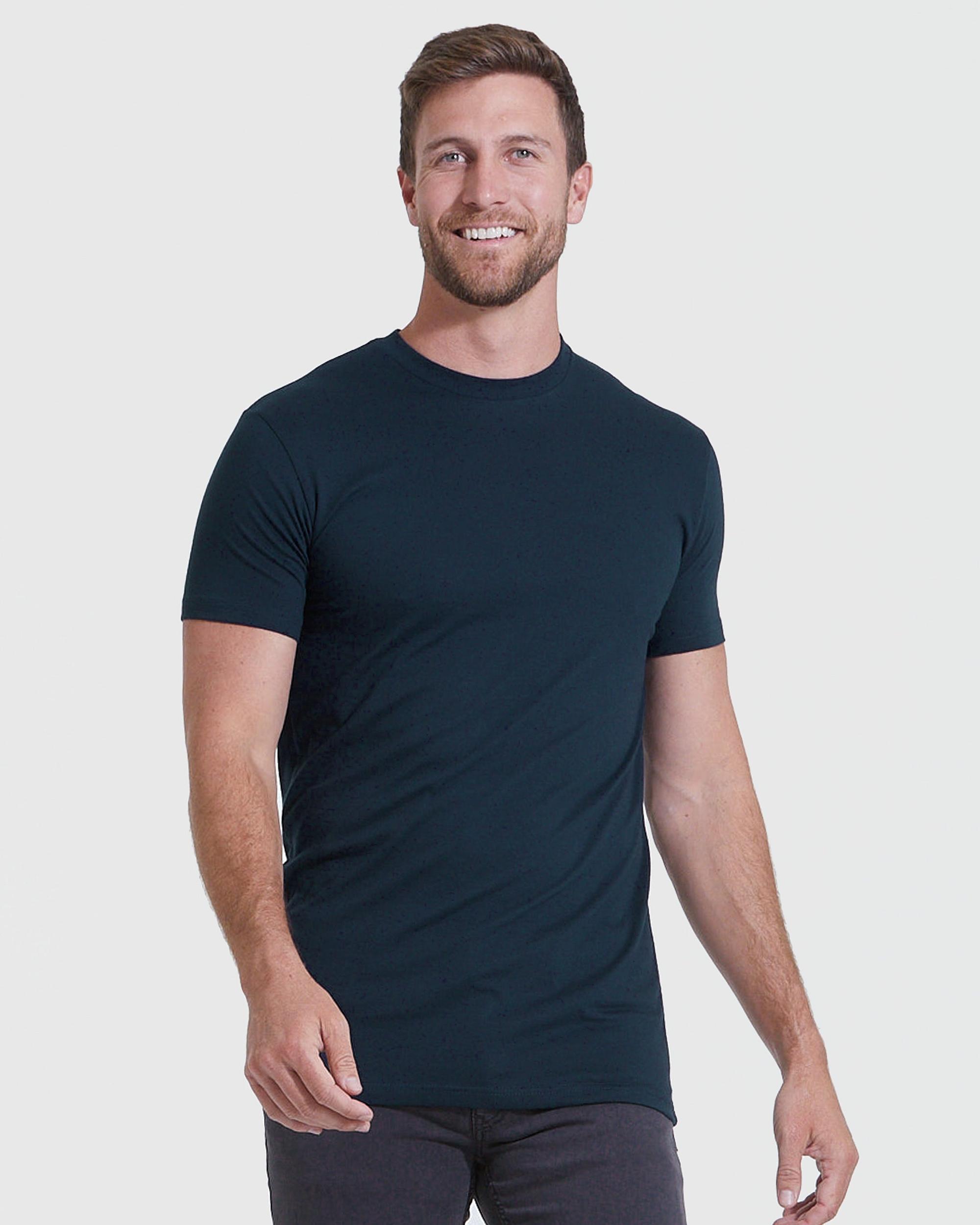 Color Tall Straight Hem Crew Neck T-Shirt 3-Pack Product Image
