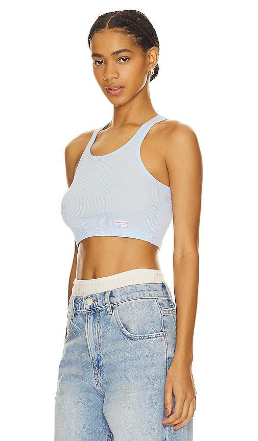 Alexander Wang Cotton Cropped Racerback Tank Top Product Image