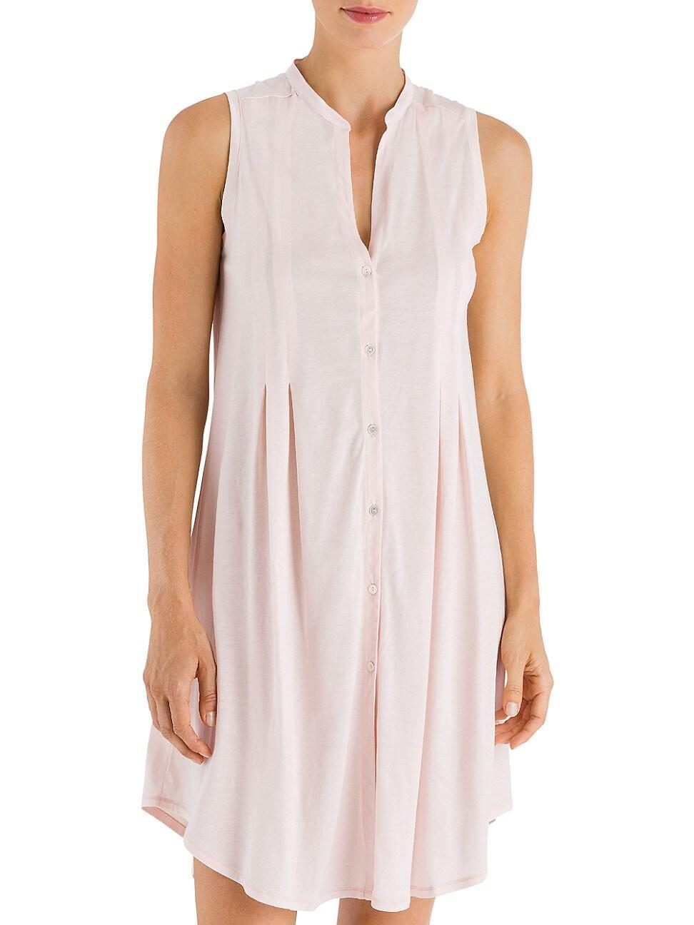 Hanro Cotton Deluxe Button Front Tank Gown Product Image