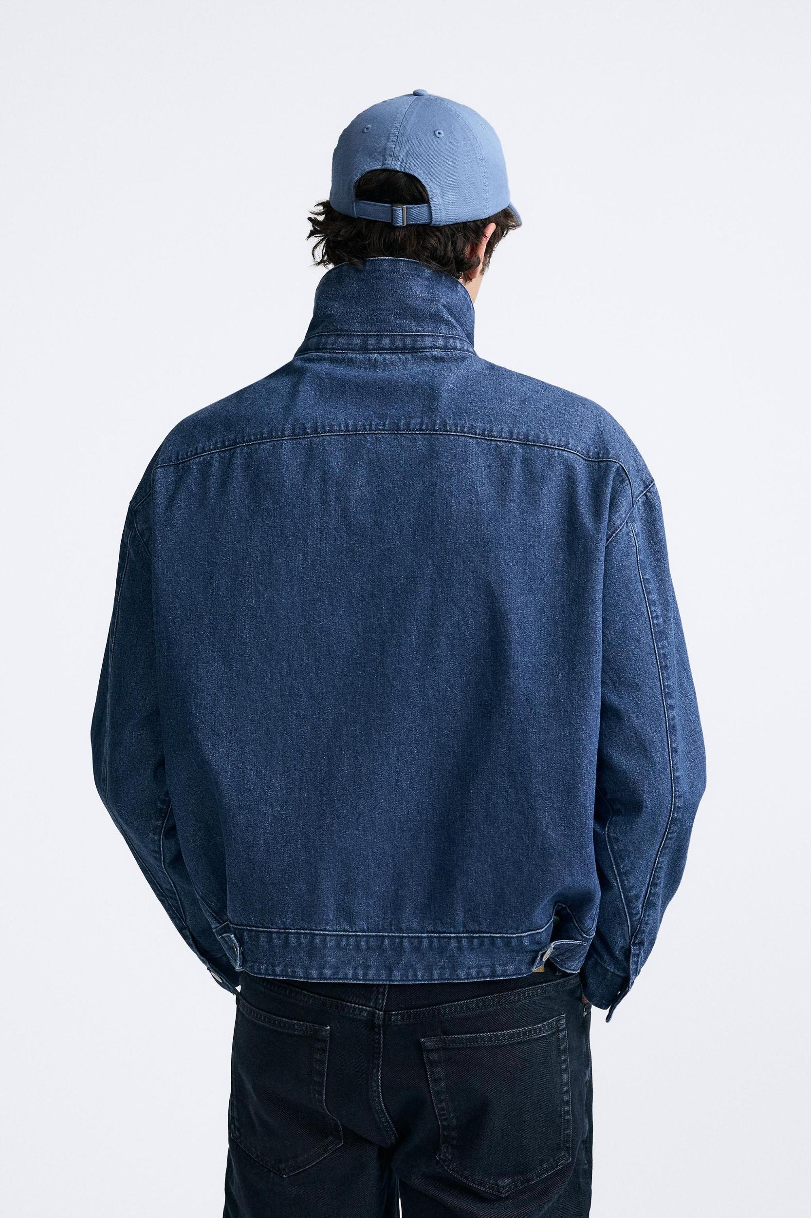 ZIPPERED DENIM JACKET Product Image