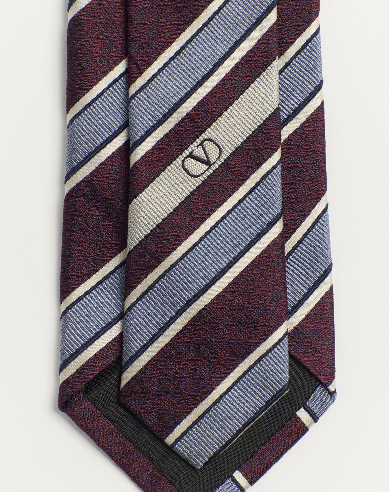 Valentie Striped Silk Tie Product Image