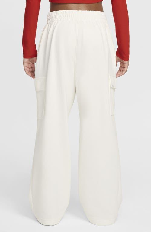 Nike Kids' Dri-FIT Oversize French Terry Cargo Sweatpants in Sail at Nordstrom, Size Xs Product Image