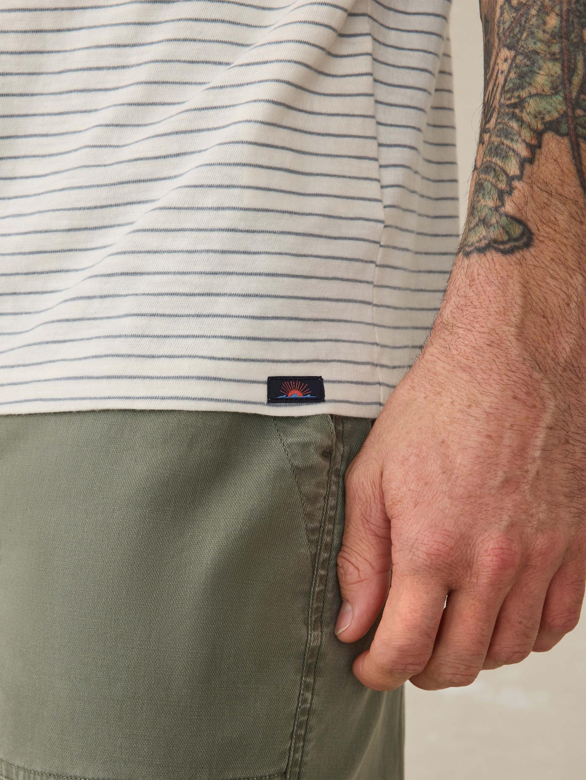 Sunwashed Tee - Cream Flint Stripe Male Product Image