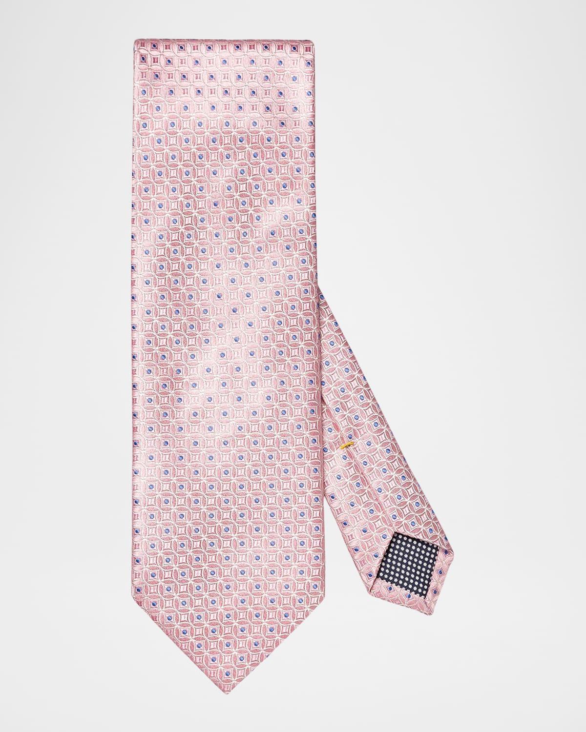 Mens Geometric Circle Silk Tie Product Image