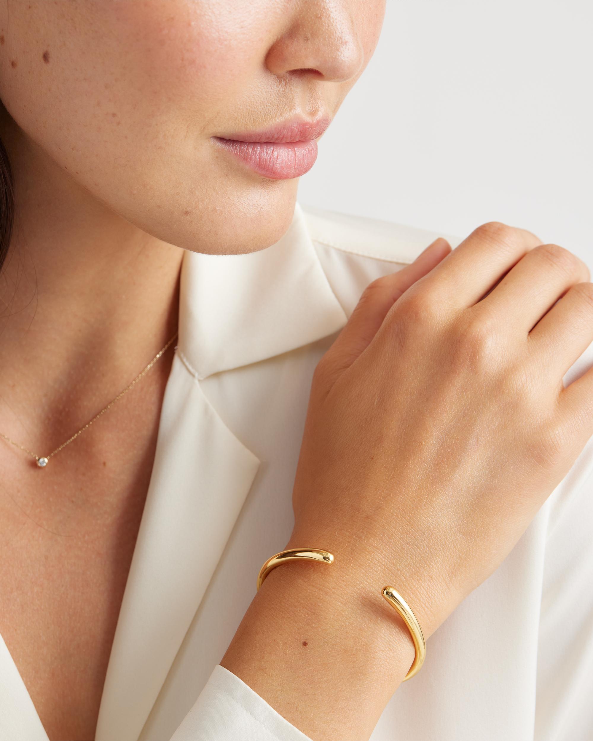 Quince | Women's Open Contour Cuff Bracelet Sterling Silver Product Image