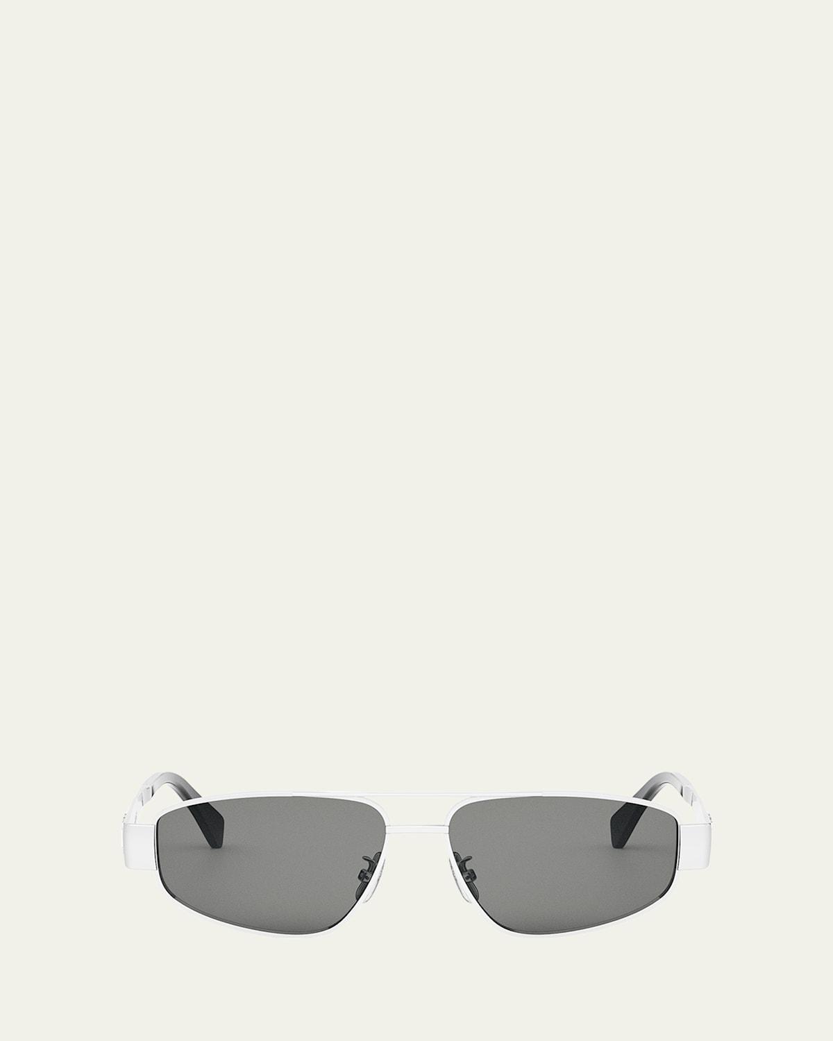Mens Metal Triomphe 57MM Pilot Sunglasses Product Image