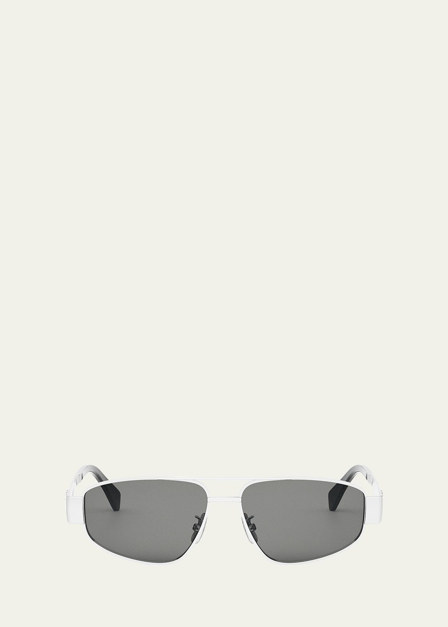 Mens Metal Triomphe 57MM Pilot Sunglasses Product Image