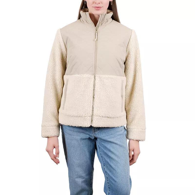 Women's Mountain and Isles Sherpa Jacket with Quilted Upper, Size: XS, Green Product Image