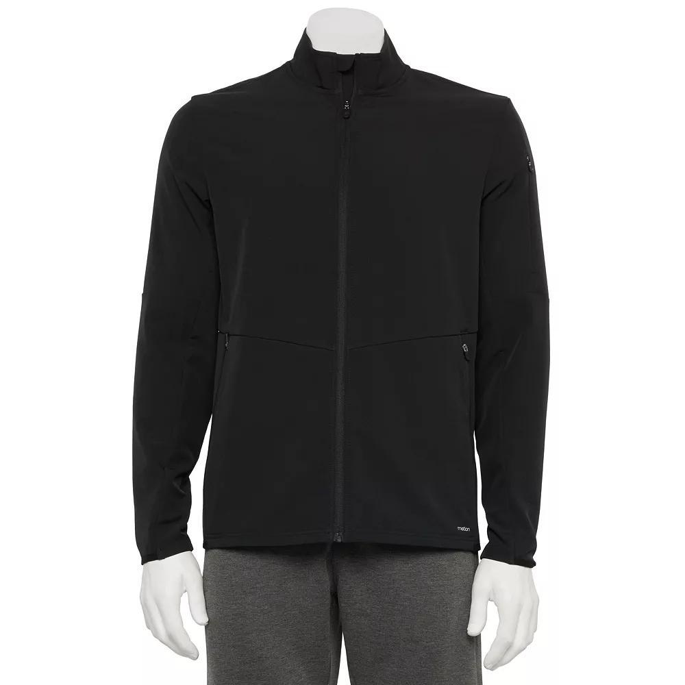 Men's Motion Full Zip Active Jacket, Size: Large, Black Product Image