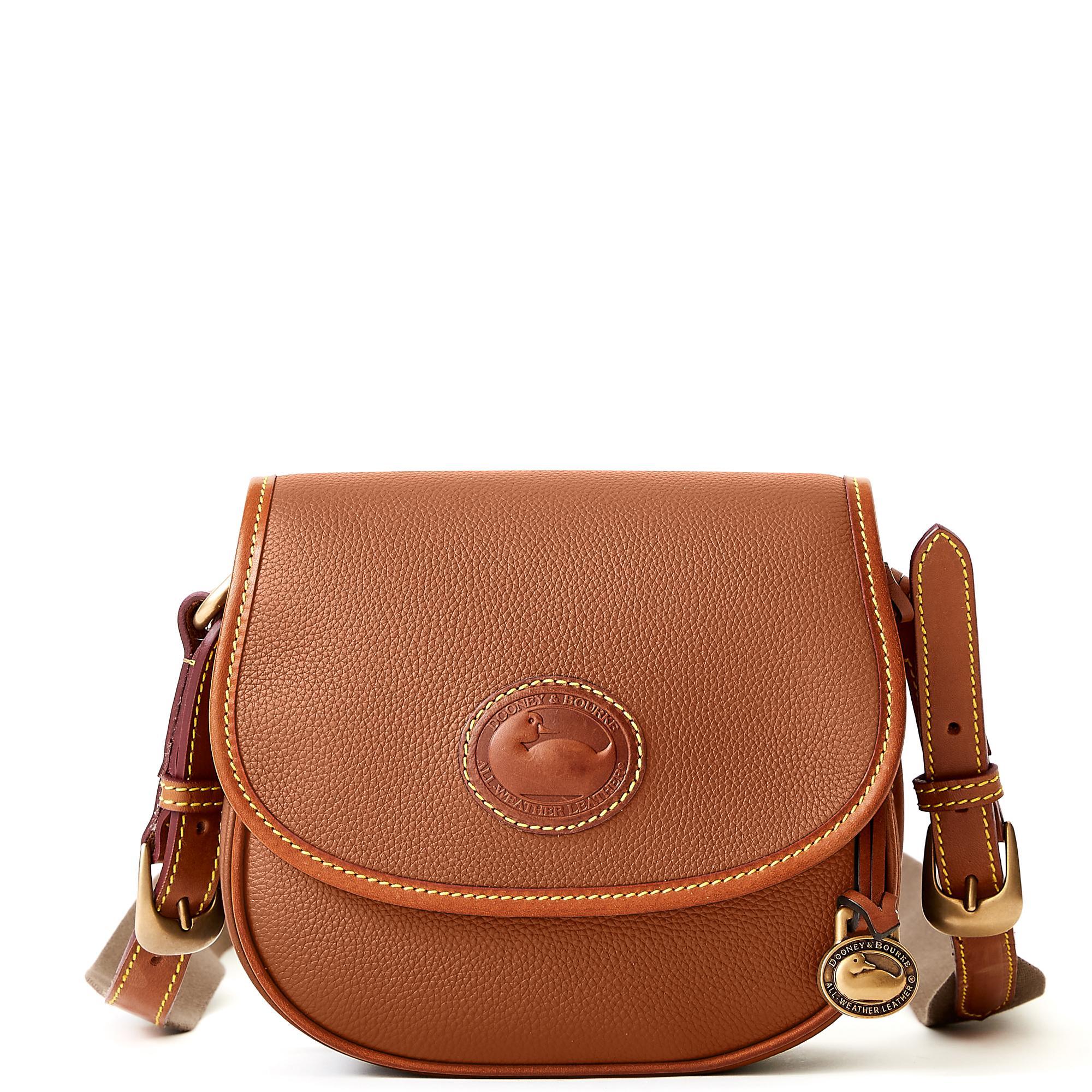 Dooney & Bourke Womens All Weather Leather 3.0 Saddle Crossbody 20 Bag in Vanilla Product Image