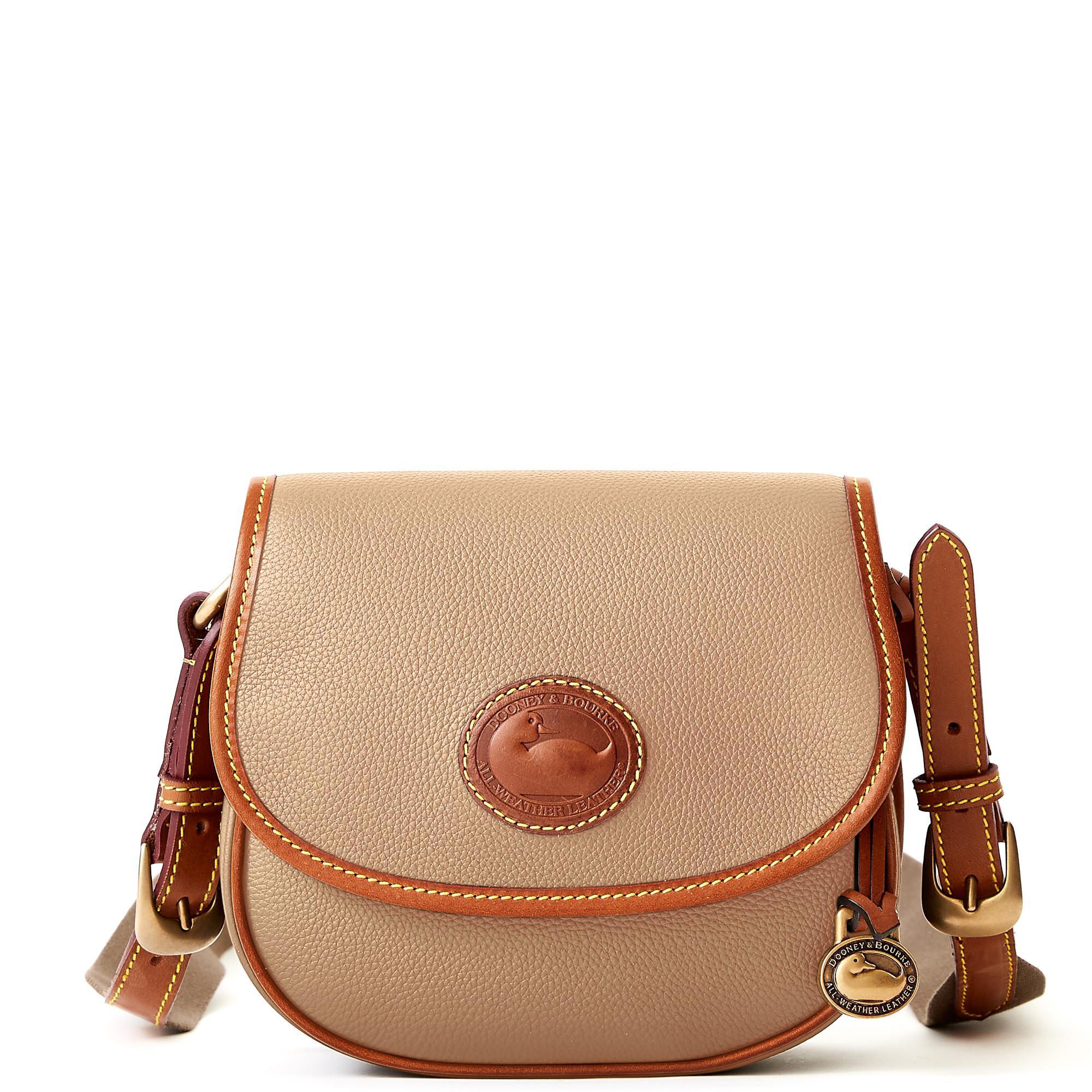 Dooney & Bourke Womens All Weather Leather 3.0 Saddle Crossbody 20 Bag in Vanilla Product Image