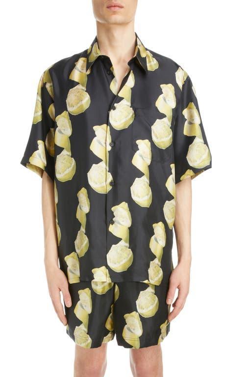 Mens Hawaiian Shirt in Printed Silk Product Image