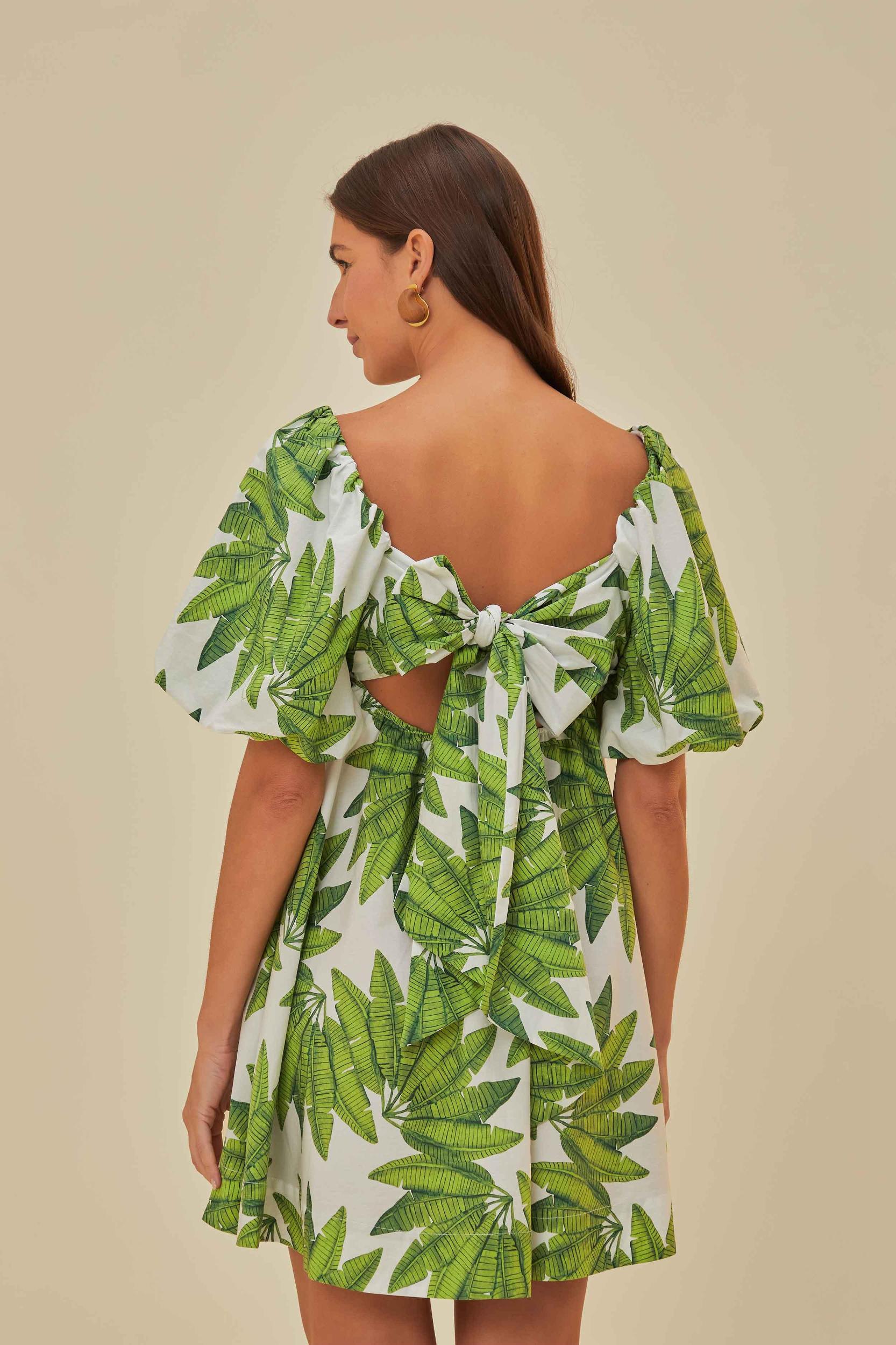 Off-White Palms Fan Mini Dress Product Image