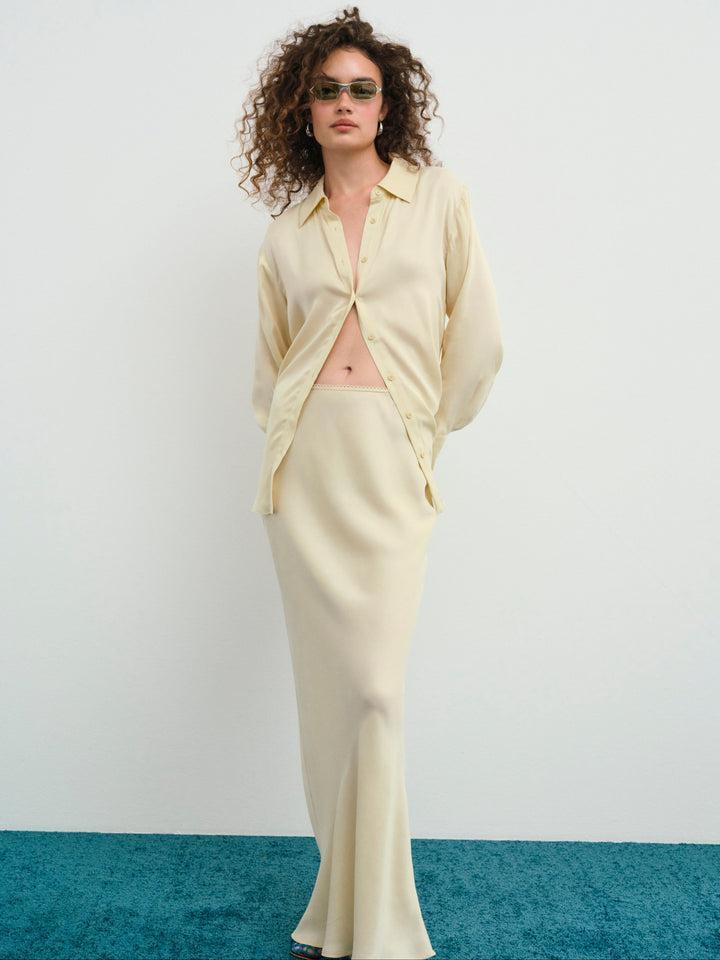 Clarabell Maxi Skirt — Yellow Product Image