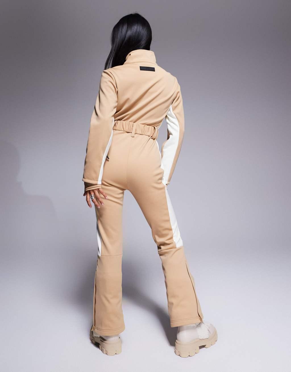 4505 Petite Ski soft shell water repellent insulated ski suit in caramel  Product Image