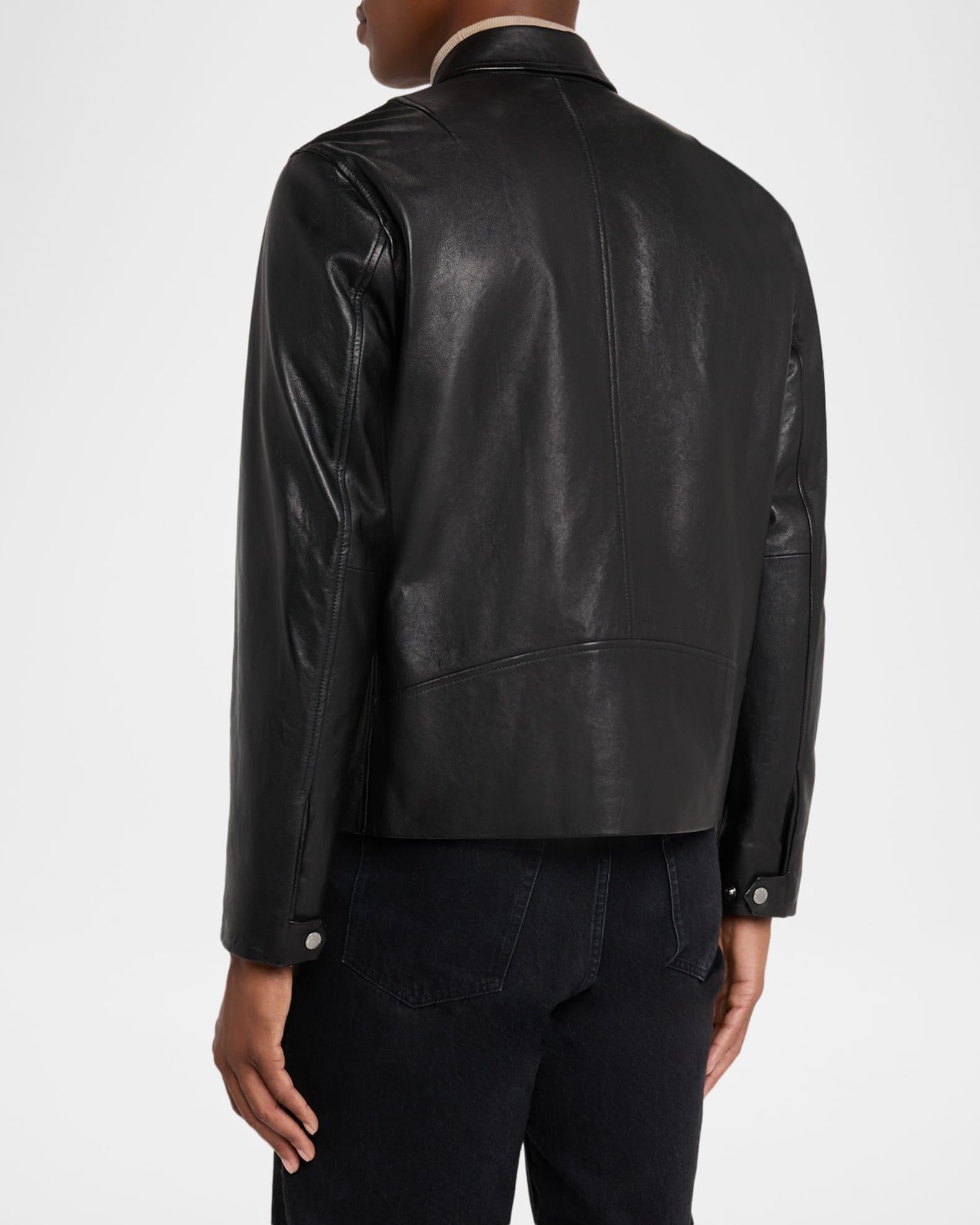Men's Melrose Full-Zip Leather Jacket Product Image