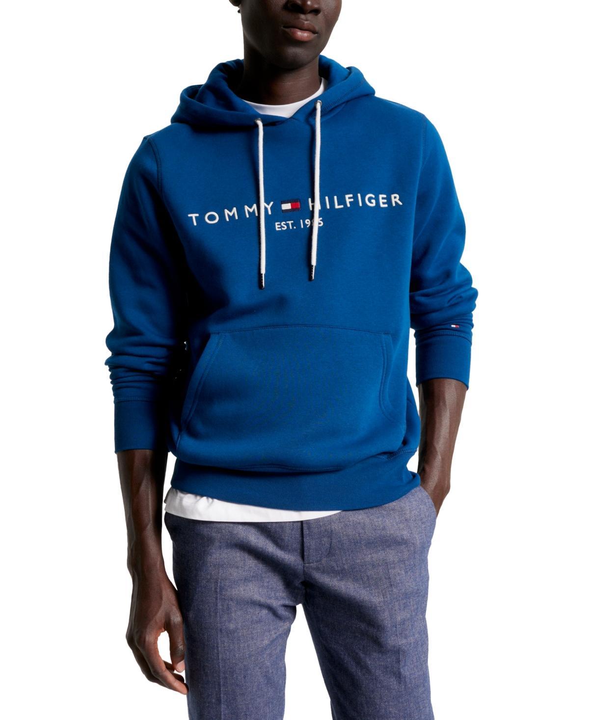 Men's Tommy Hilfiger Embroidered Logo Hoodie, Size: Small, Captain Product Image