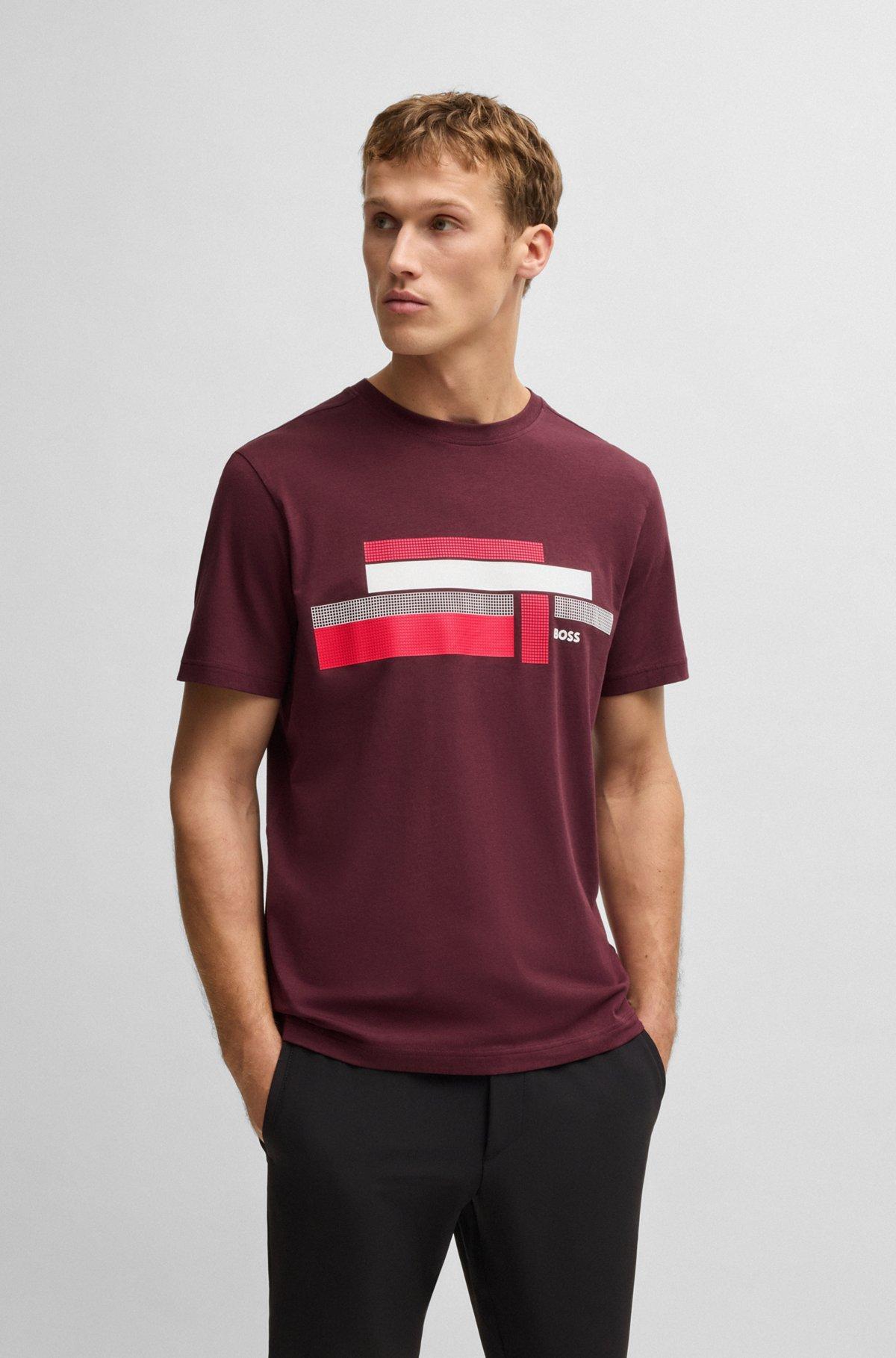 Relaxed-fit T-shirt in stretch fabric with logo artwork Product Image