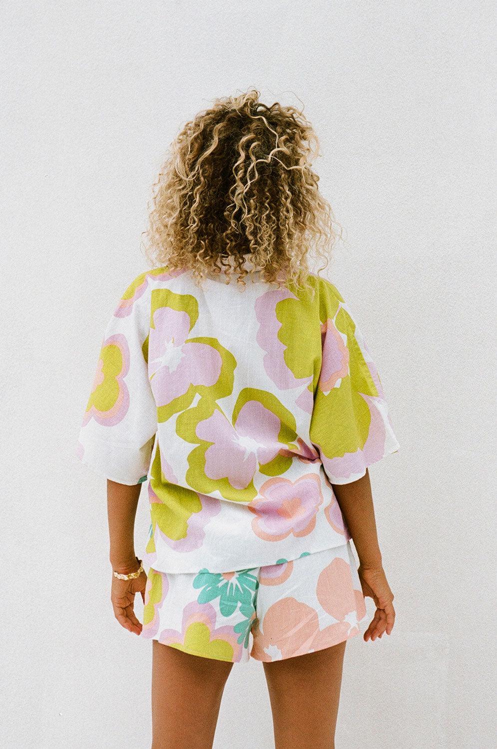 Seona Top - Bubblegum Floral Product Image