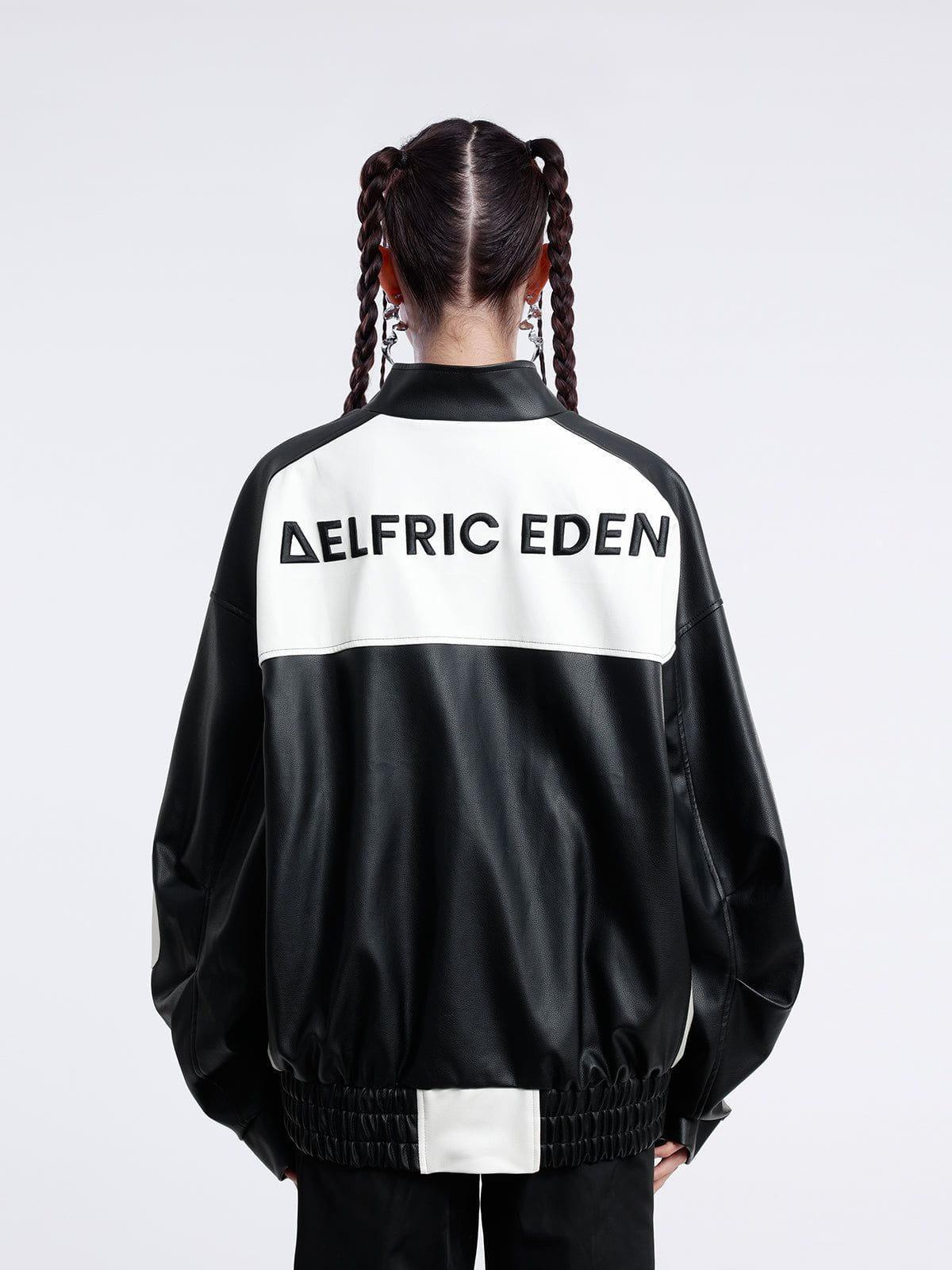 Aelfric Eden Color Blocking Embroidery Racing Jacket Product Image