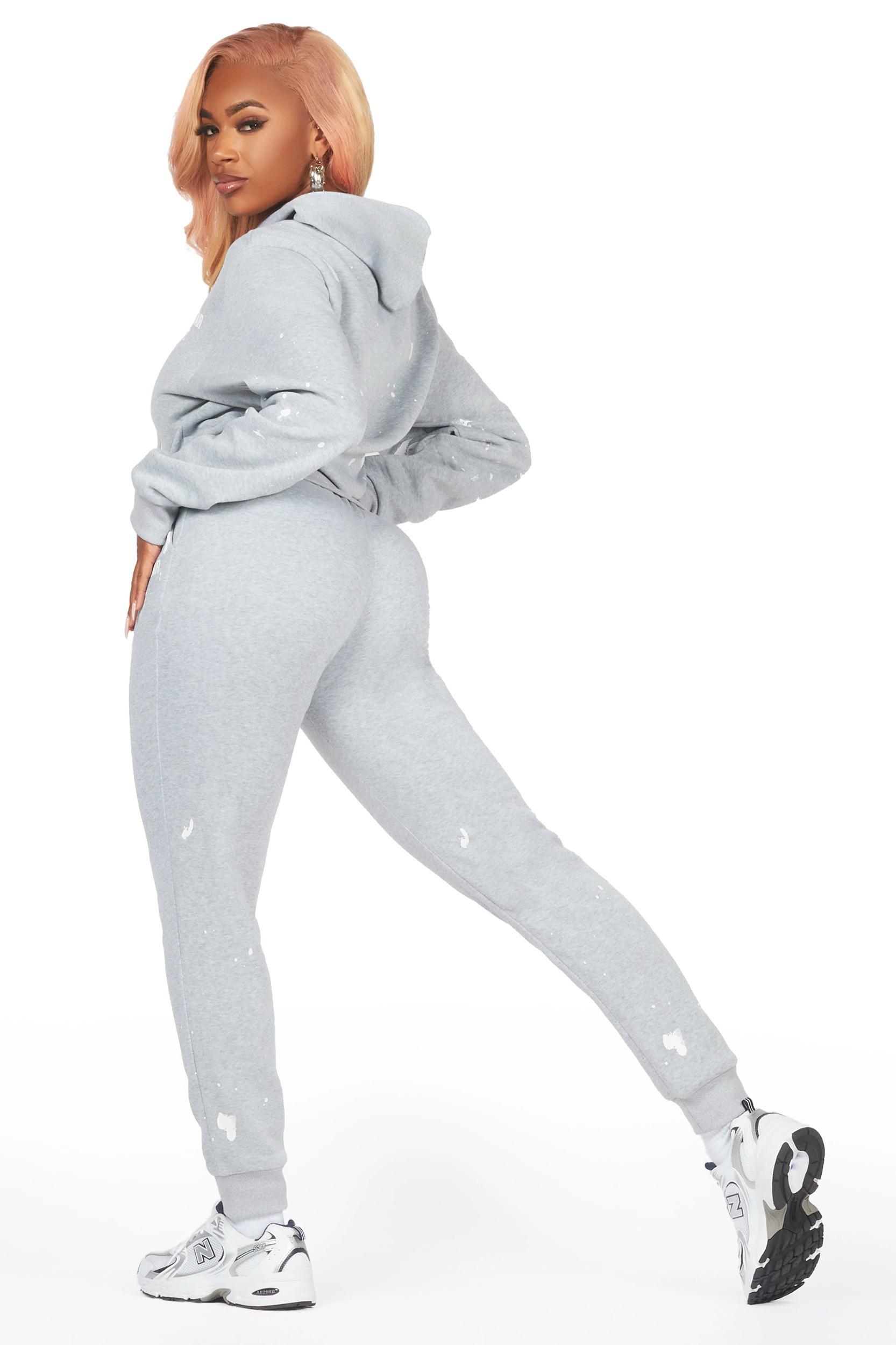 Hadley Heather Grey Jogger Trackset Female Product Image